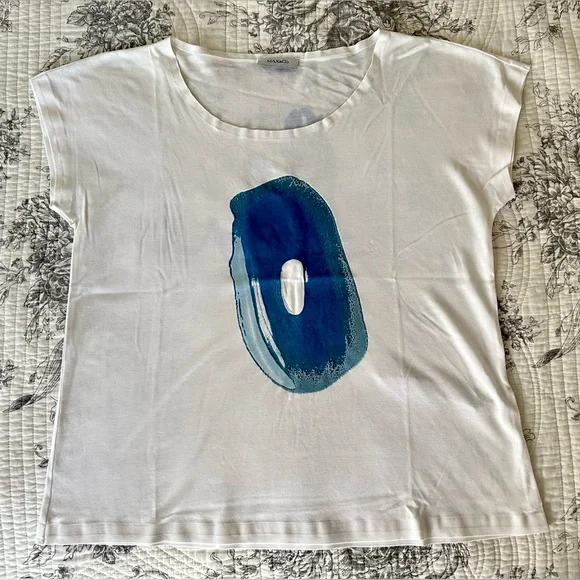 Cropped, indigo blue, perforated leather jacket - Picture 14 of 16